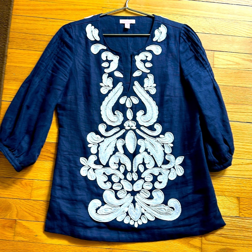 Lilly Pulitzer Beaded Linen Tunic XS